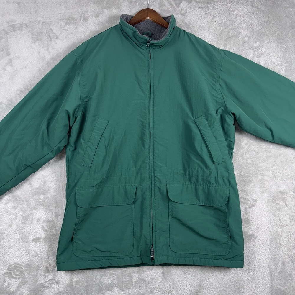 Vintage J Crew Jacket Mens Large Green Oarsman USA Made Full Zip - Picture 15 of 15